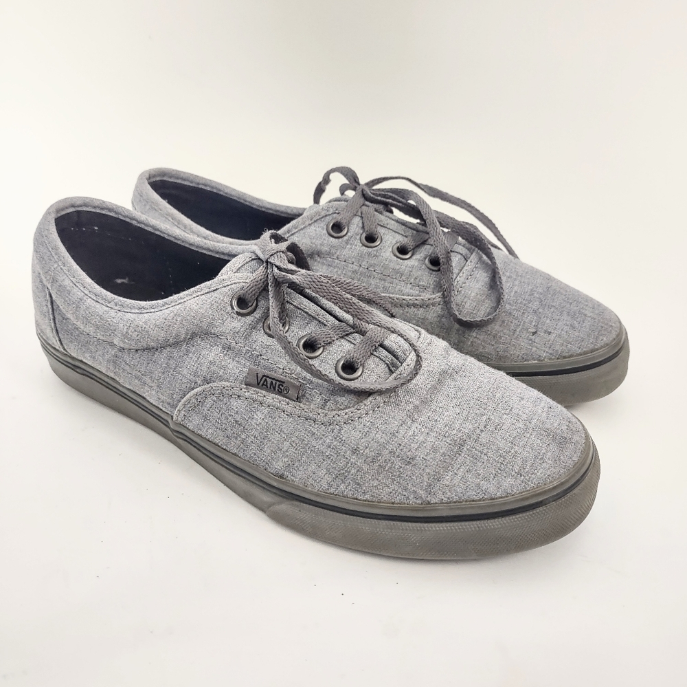 Vans Mens Off The Wall TB4R Gray Lace Up Low Top Sneakers Shoes Size 5.5 M 7 W